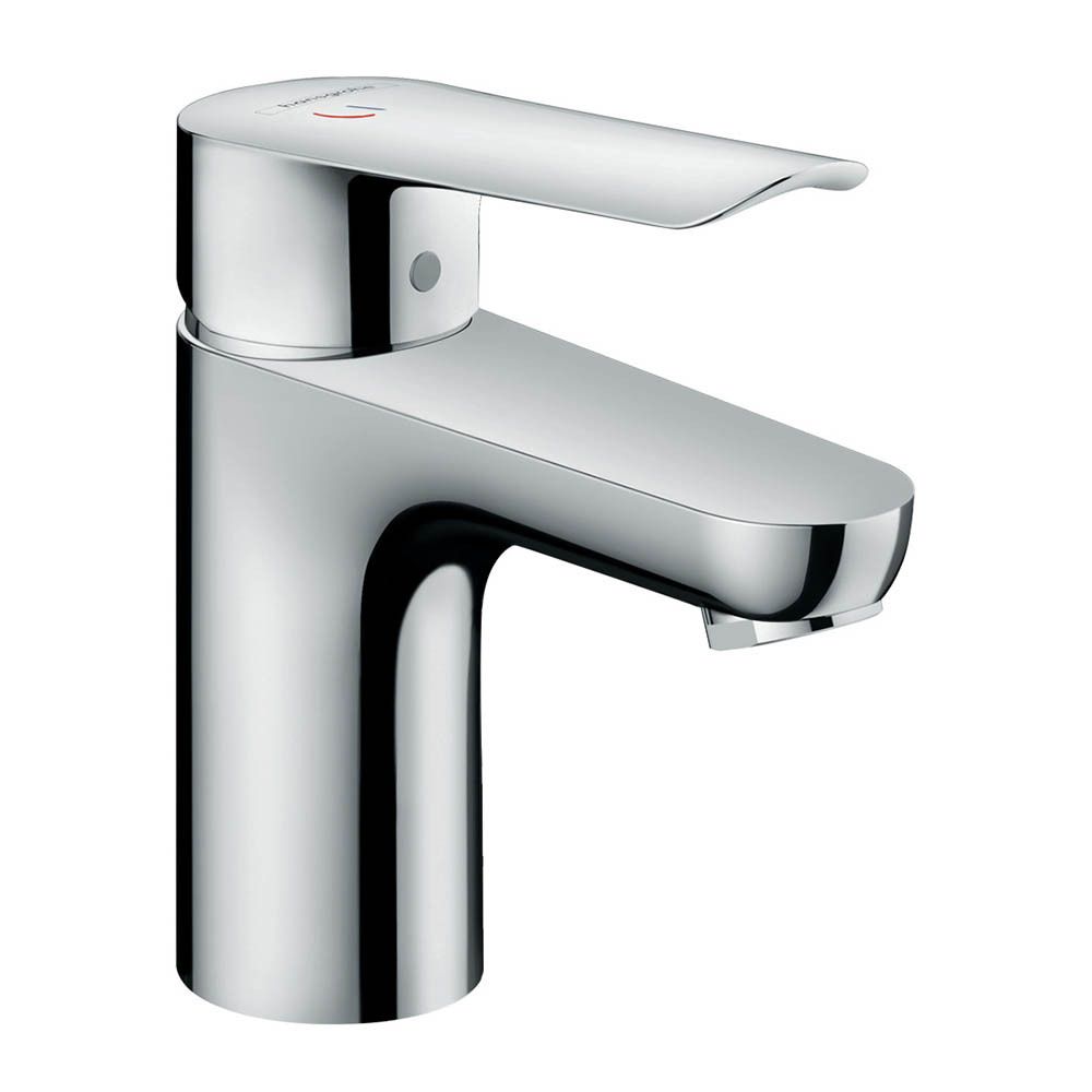 Hansgrohe Logis E 75 CoolStart Basin Mixer in Chrome-Plated Brass with Pull Rod and Waste