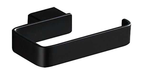 Matte Black Lounge Toilet Roll Holder