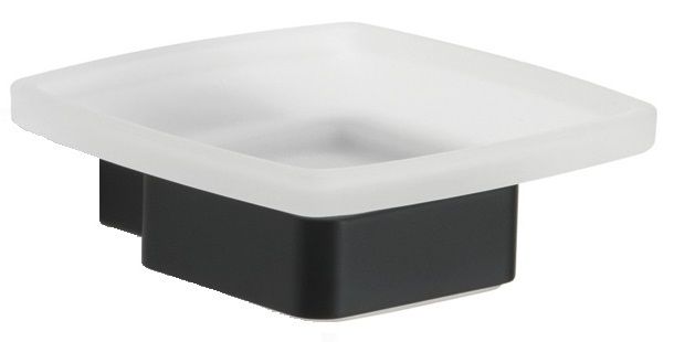 Matte Black Wall-Mounted Soap Holder Lounge