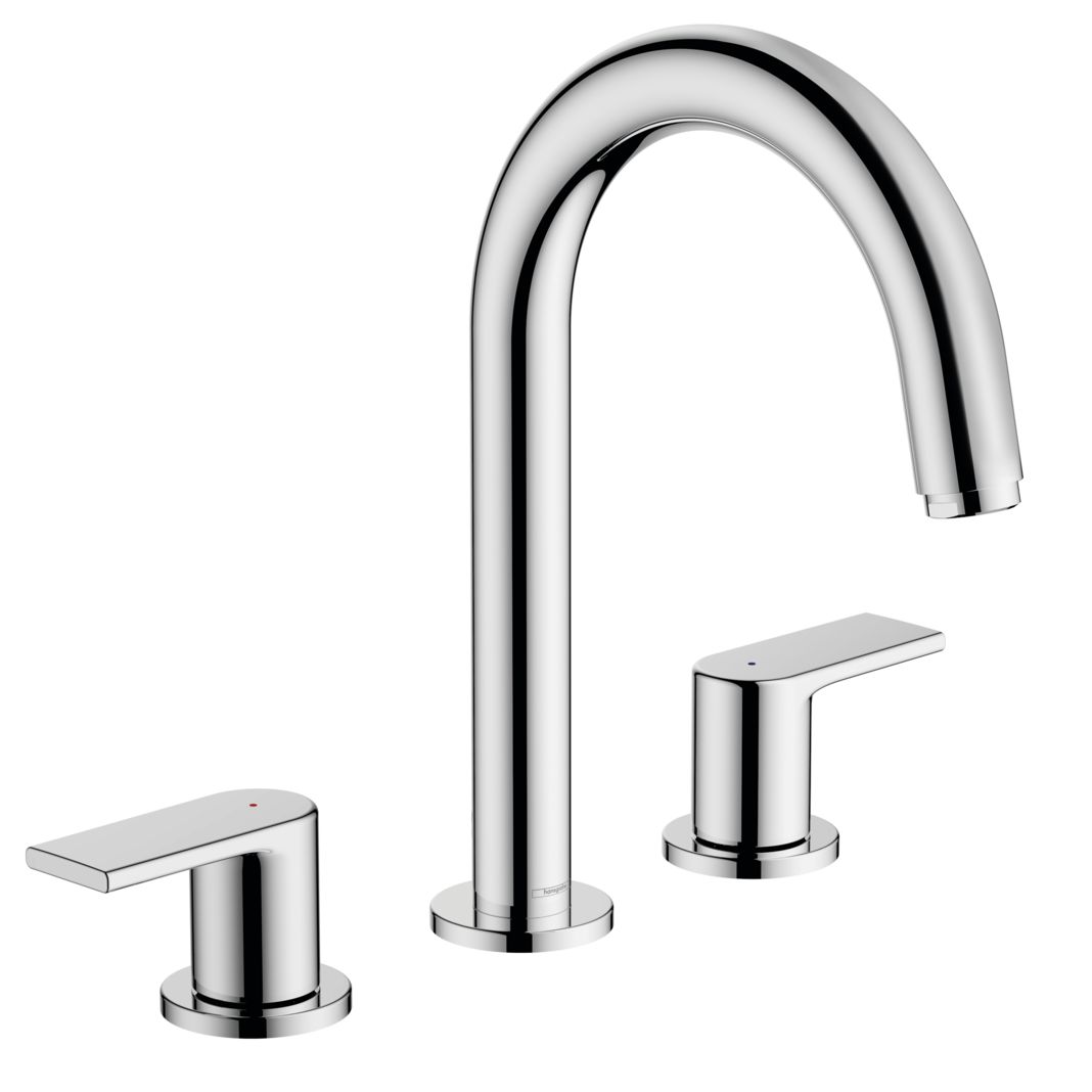 Mélangeur de lavabo 3 trous Hansgrohe Vernis Shape 150 avec tirette et vidage