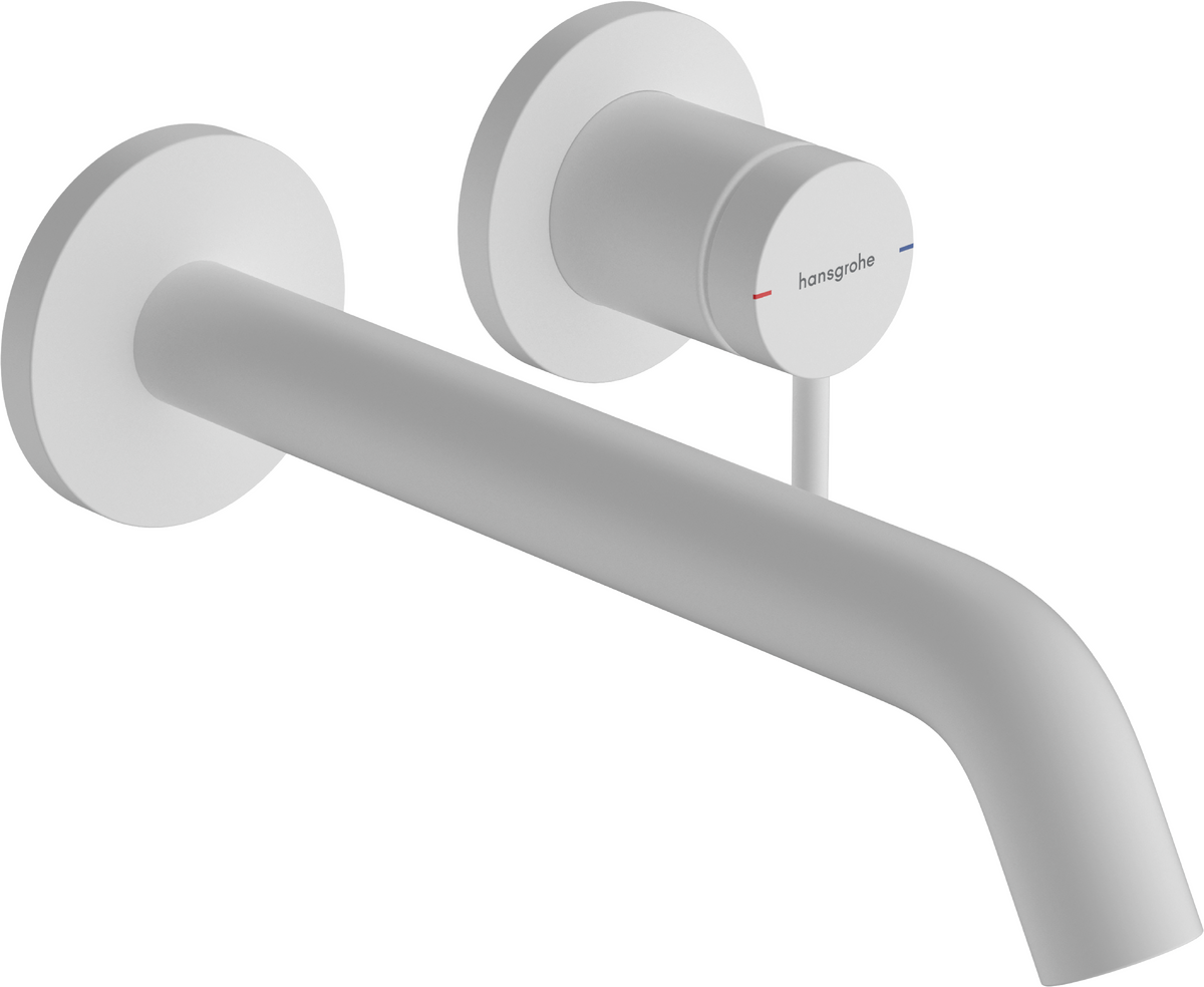 Mitigeur de lavabo encastré Hansgrohe Tecturis S 225 mm en blanc mat