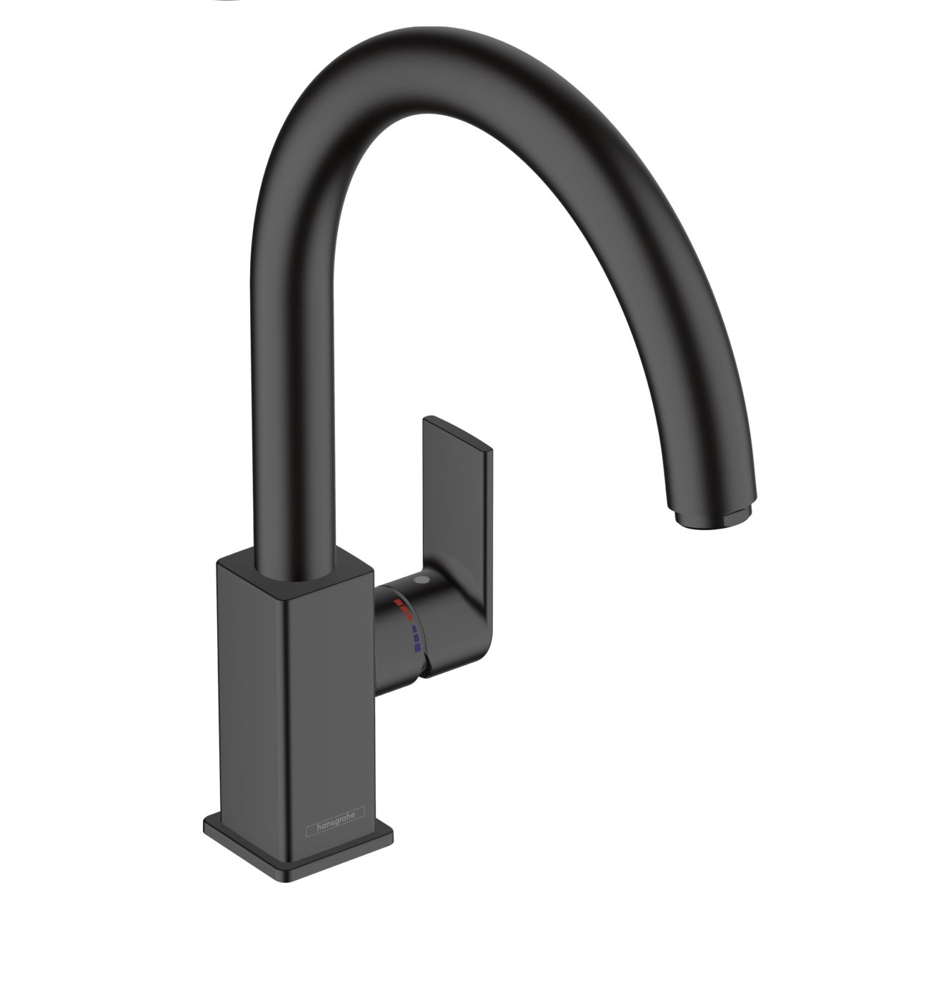 Mitigeur de cuisine Hansgrohe Vernis Shape M35 260 1 jet en noir mat