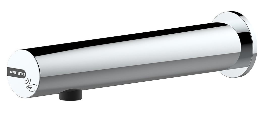 Robinet de lavabo électronique mural avec pile Presto Linea