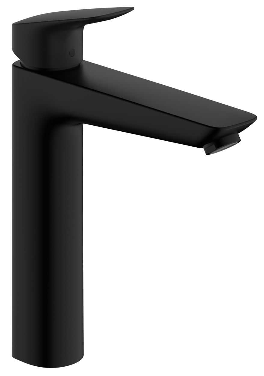 Mitigeur de lavabo Hansgrohe Logis 190 avec tirette et vidage en noir mat