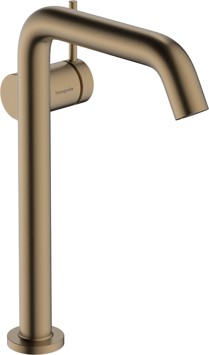 Mitigeur de lavabo Hangrohe Tecturis S Fine 240 CoolStart, avec bonde Push-Open en bronze brossé