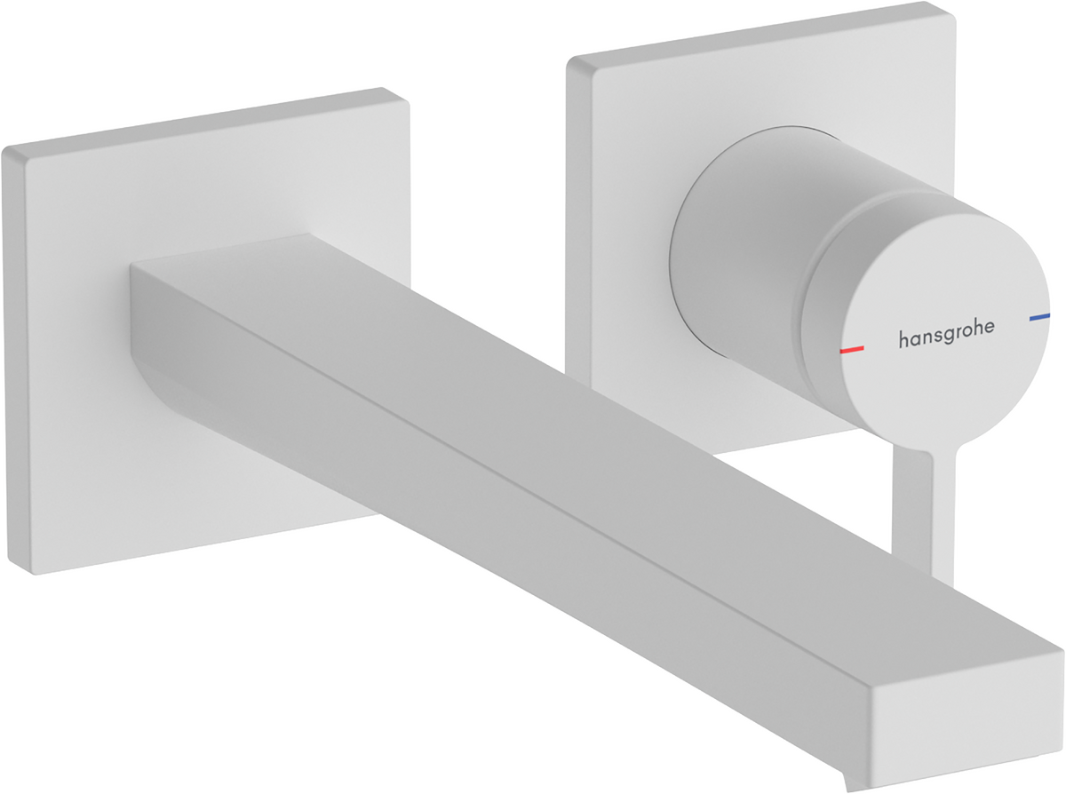 Mitigeur de lavabo encastré Hansgrohe Tecturis E 225 mm en blanc mat
