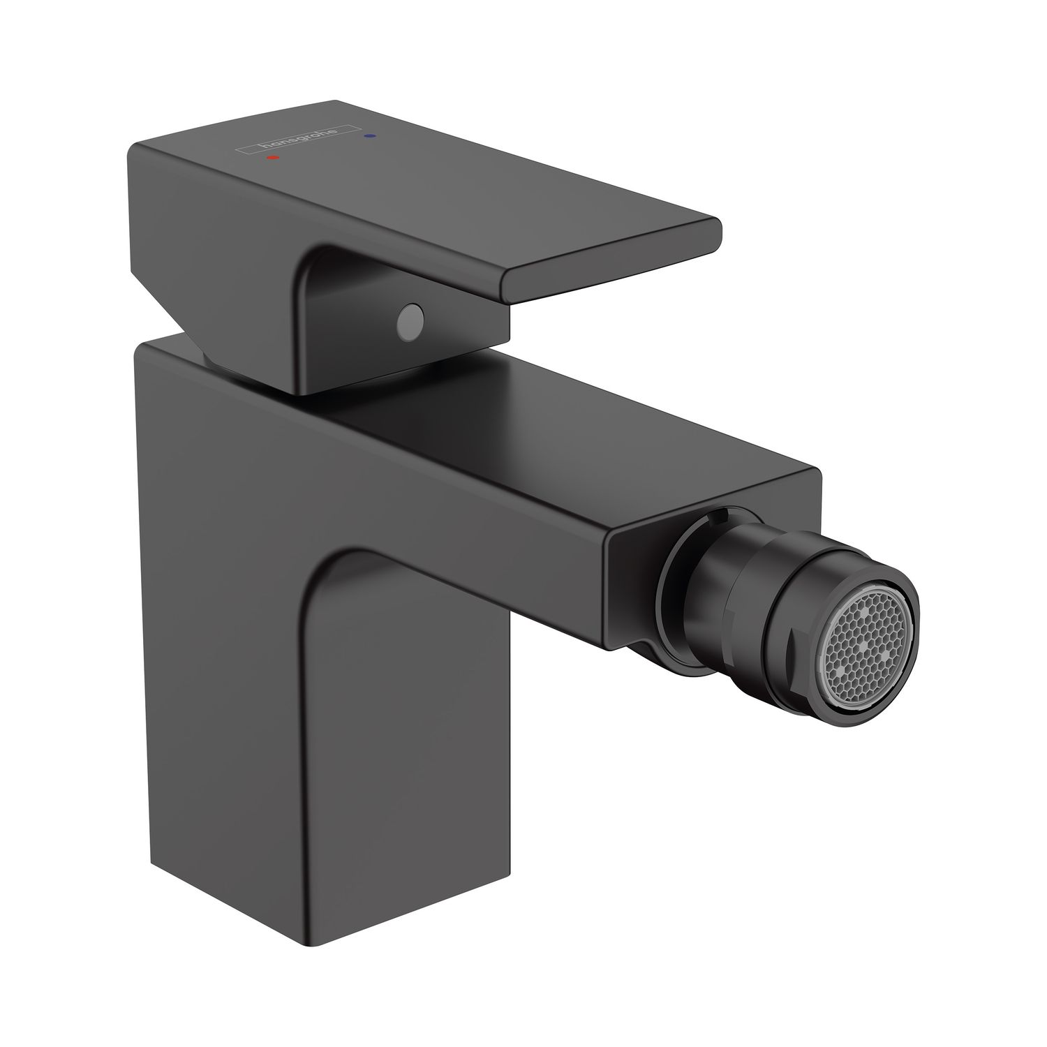Mitigeur de bidet Hansgrohe Vernis Shape avec tirette et vidage en noir mat