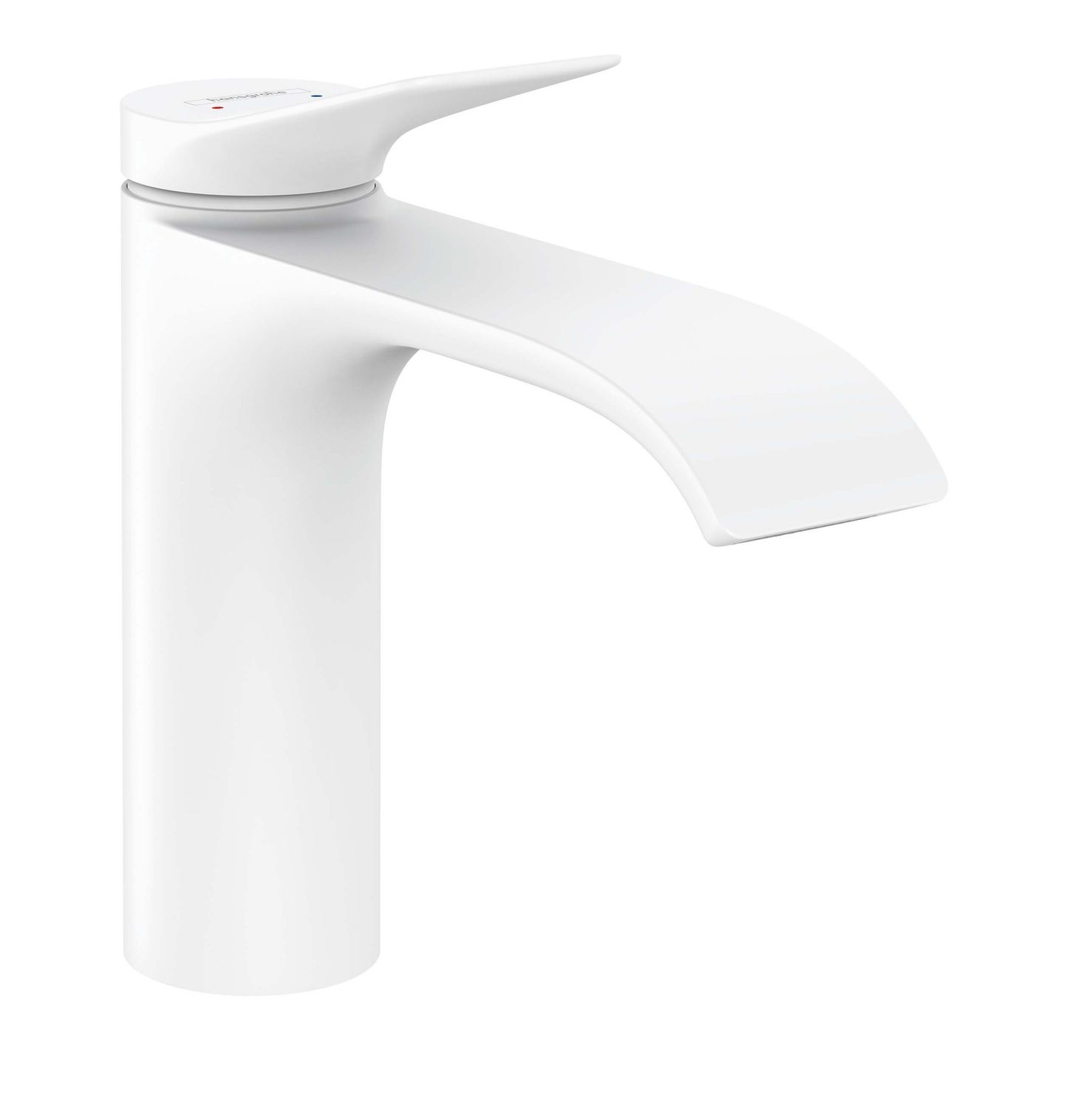 Mitigeur de lavabo Hansgrohe Vivenis 110 avec tirette et vidage en blanc mat