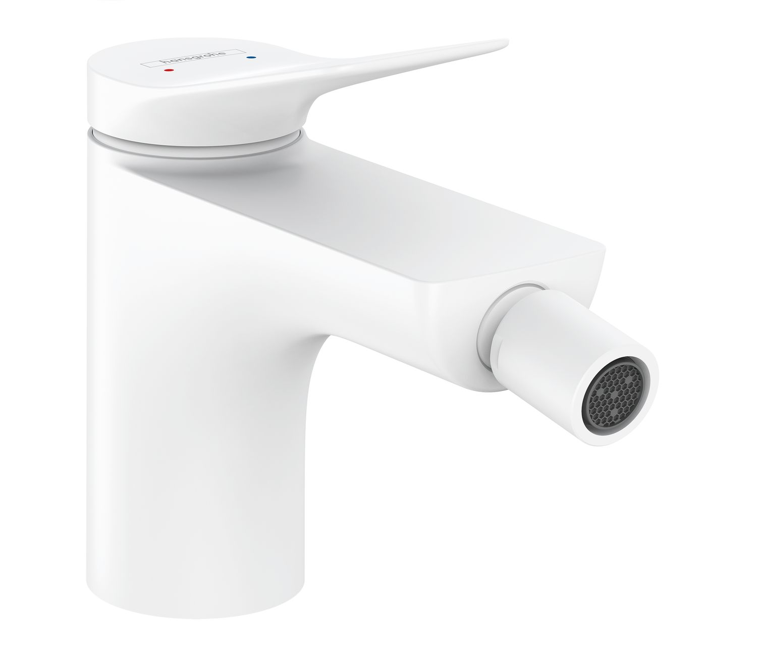 Mitigeur de bidet Hansgrohe Vivenis avec tirette et vidage en blanc mat
