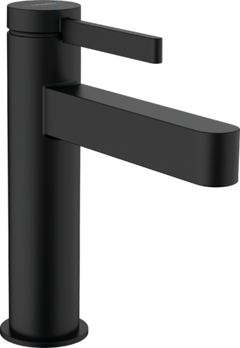 Mitigeur de lavabo Hansgrohe Finoris 110 CoolStart avec bonde push-open en noir mat