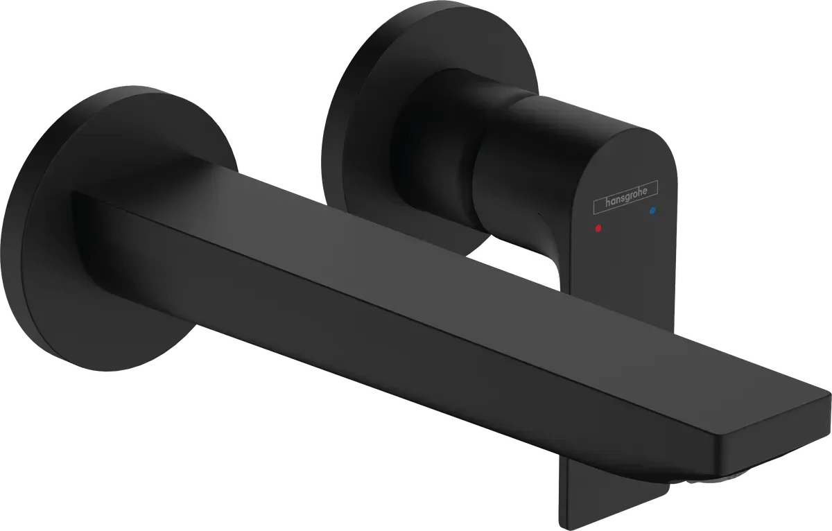 Mitigeur de lavabo encastré Hansgrohe Rebris E 200 mm en noir mat