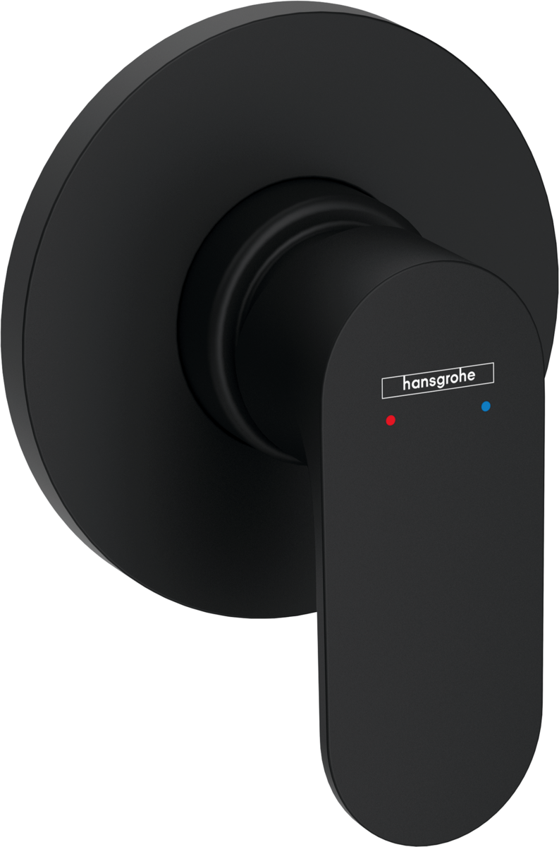 Set de finition pour mitigeur de douche encastré Hansgrohe Rebris S en noir mat