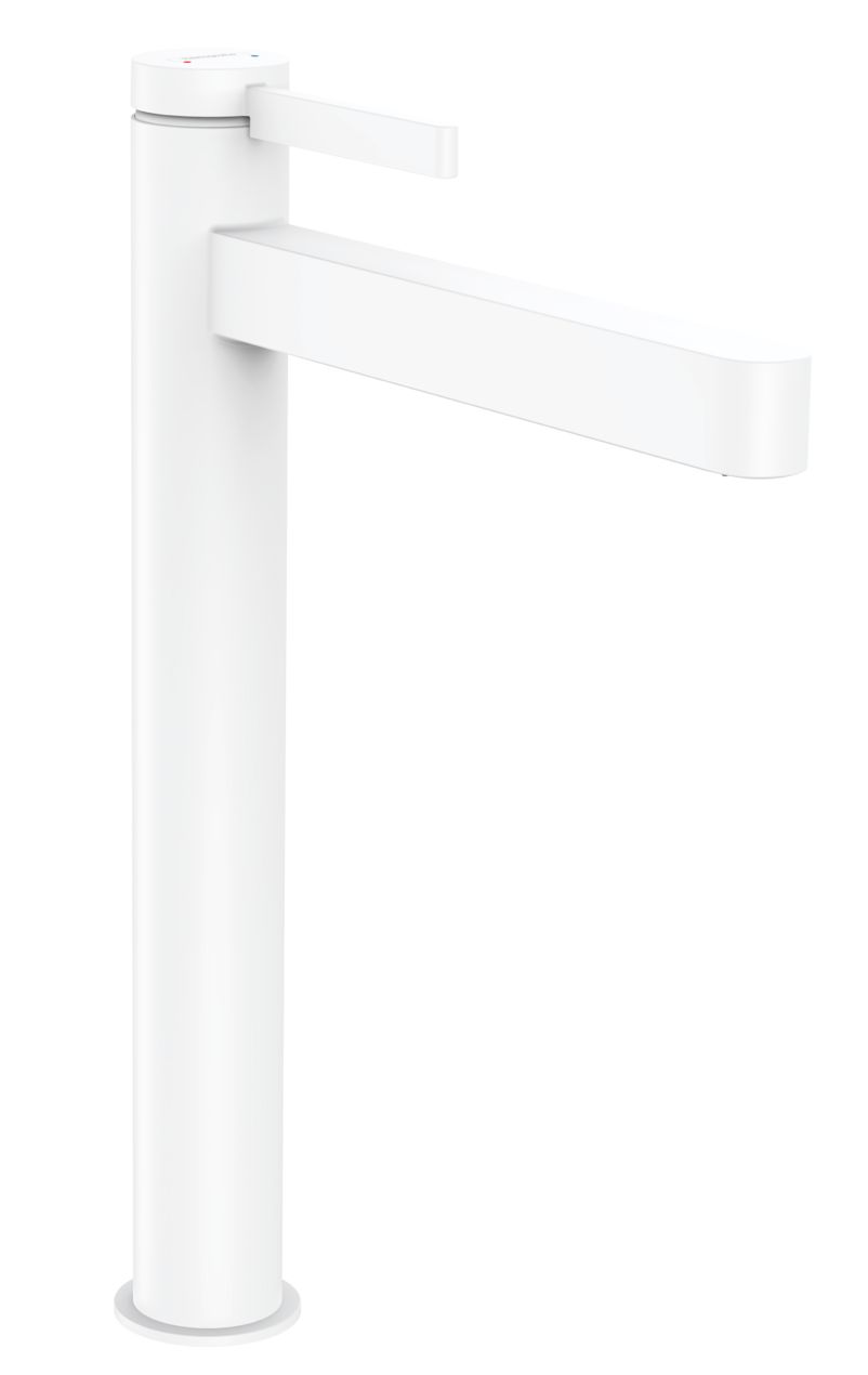 Mitigeur de lavabo Hansgrohe Finoris 260 avec bonde push-open en blanc mat