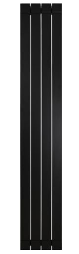 Elément de radiateur décoratif en aluminium moulé Fondital GARDA S (entraxe 180 cm / épaisseur 9 cm) en noir mat