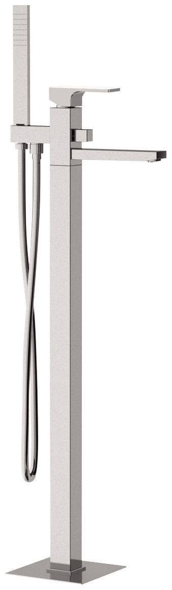 Chrome-plated brass Remer Absolute floor-mounted bath/shower mixer