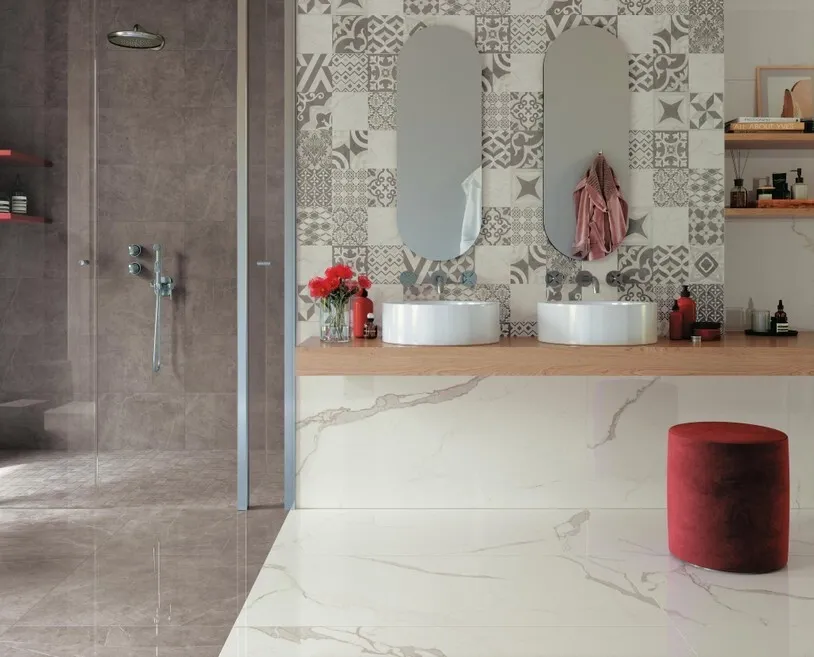 Exigo Calacatta Glossy Porcelain Stoneware 60 x 120 cm - Atlas Concorde Solution