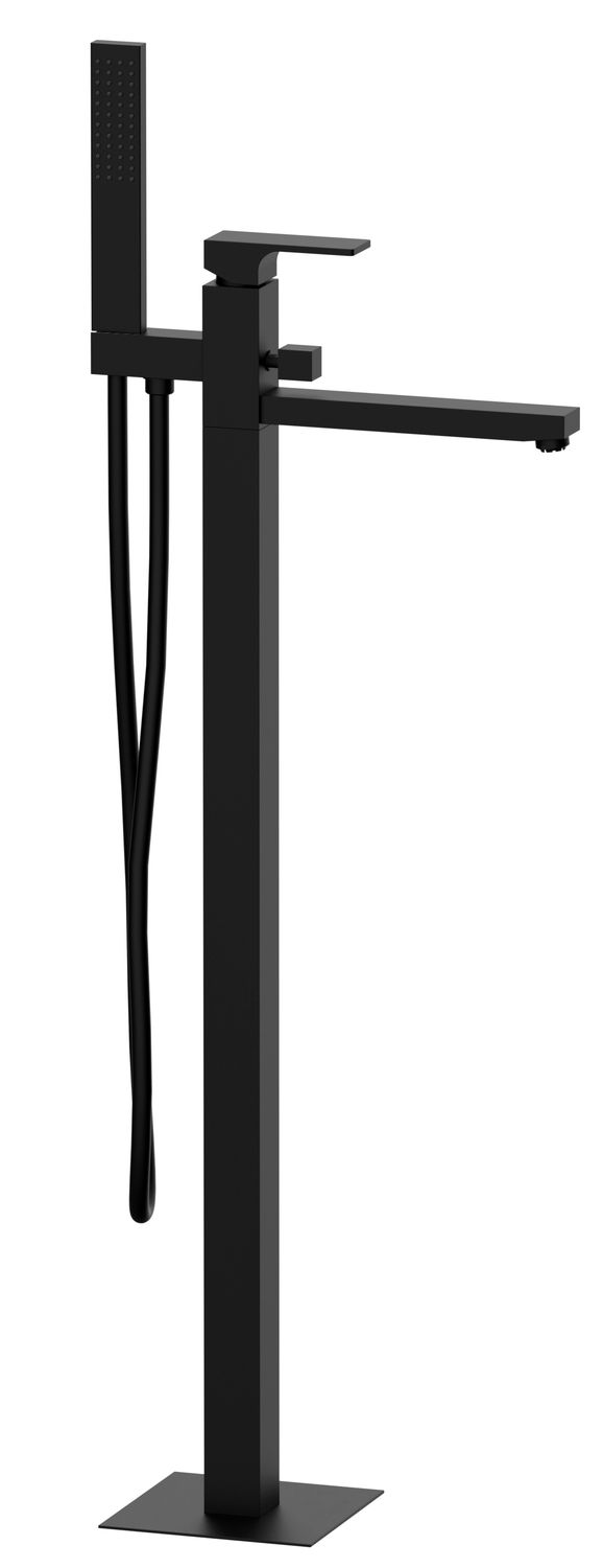 Remer Absolute Floor-Mounted Bath/Shower Mixer in Matte Black