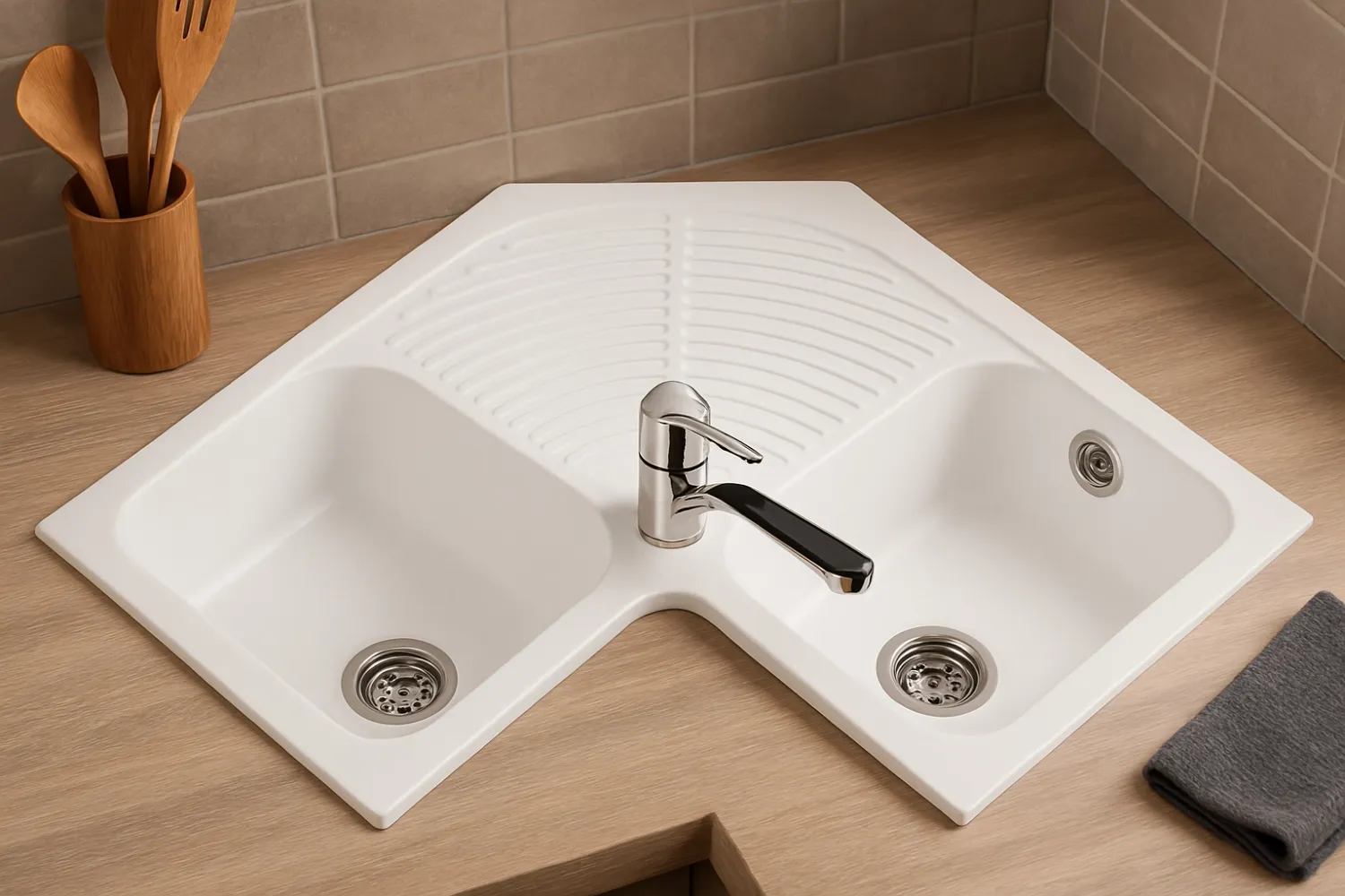 Brasilia 62 cm Corner Kitchen Sink