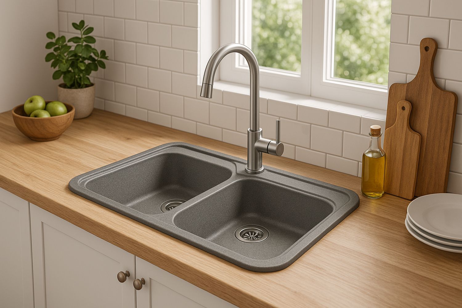 Samba 80 cm x 50 cm Built-In Kitchen Sink