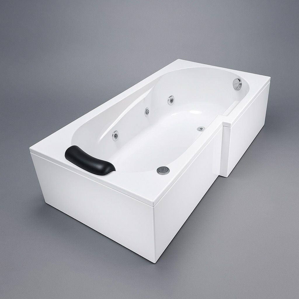 Twin Right Whirlpool Bathtub 160 x 85 cm