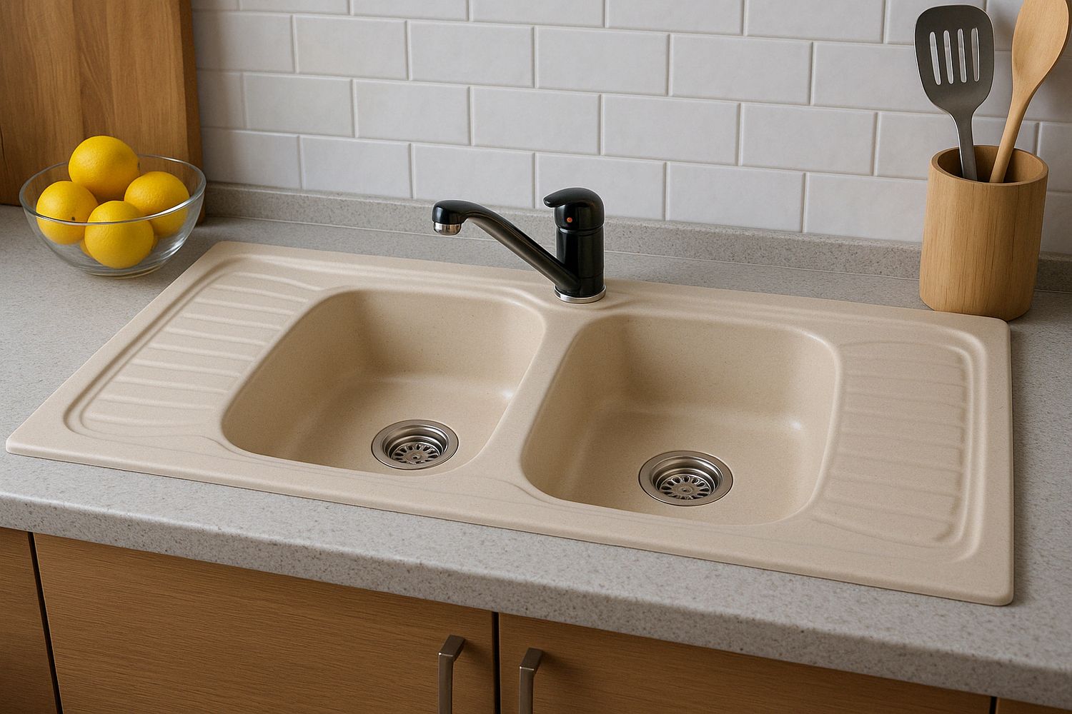 Roxan 140 cm x 60 cm Drop-in Kitchen Sink