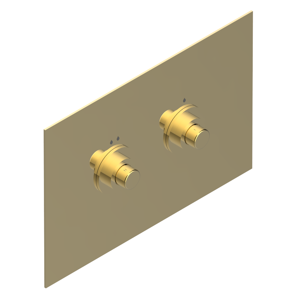 Plaque de déclenchement THG Paris WC compatible avec bâti-support Geberit Sigma (modèle classique) / PVD Couleur doré