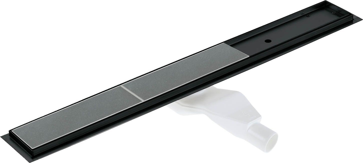 Canivelle de douche Deante 60 cm avec grille réversible prêt à carreler​ ou en noir mat - débit d&#39;évacuation 36 L/min