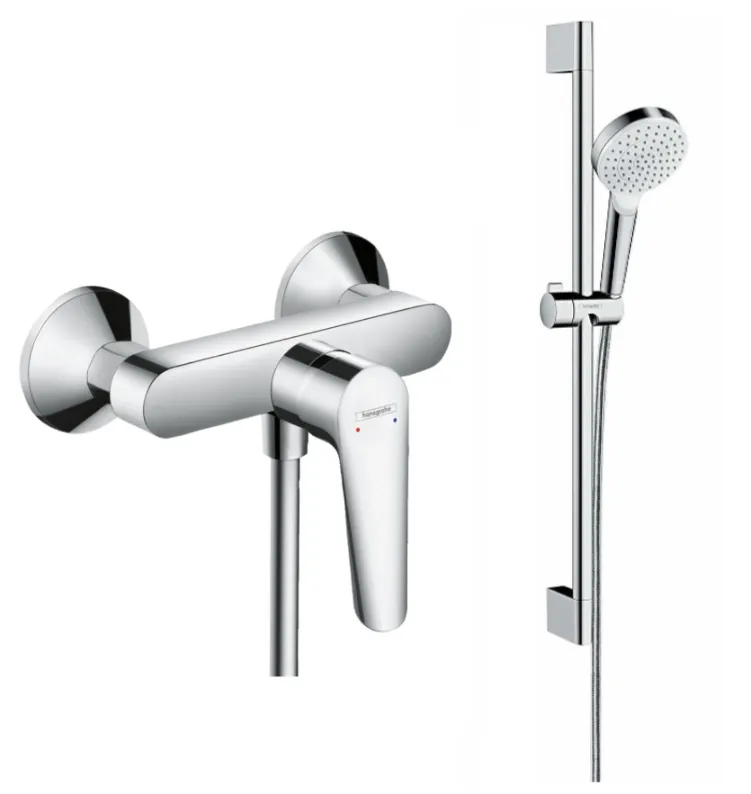 Shower Faucet Pack: Logis E Mixer + Hansgrohe Shower Bar