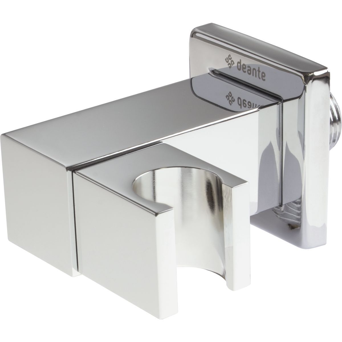 Deante Cascada Square Connection Elbow with Chrome Hand Shower Holder