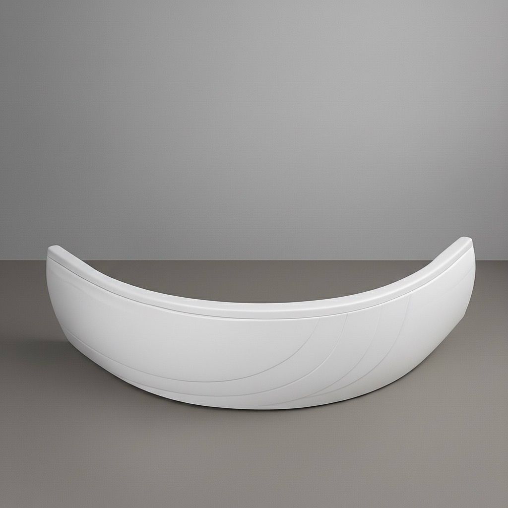 Glossy White Acrylic Front Panel 160 x 54 (for Rectangular Bathtub)