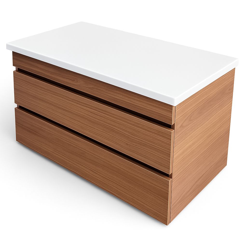 Bathroom Furniture Stone 90 cm with Two Drawers (without Basin)