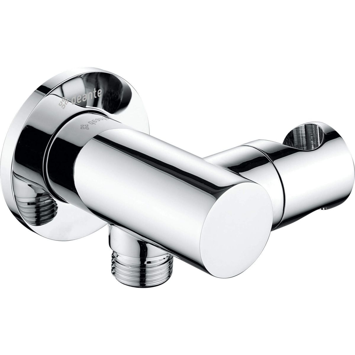 Deante Cascada Round Connection Elbow with Chrome Hand Shower Holder