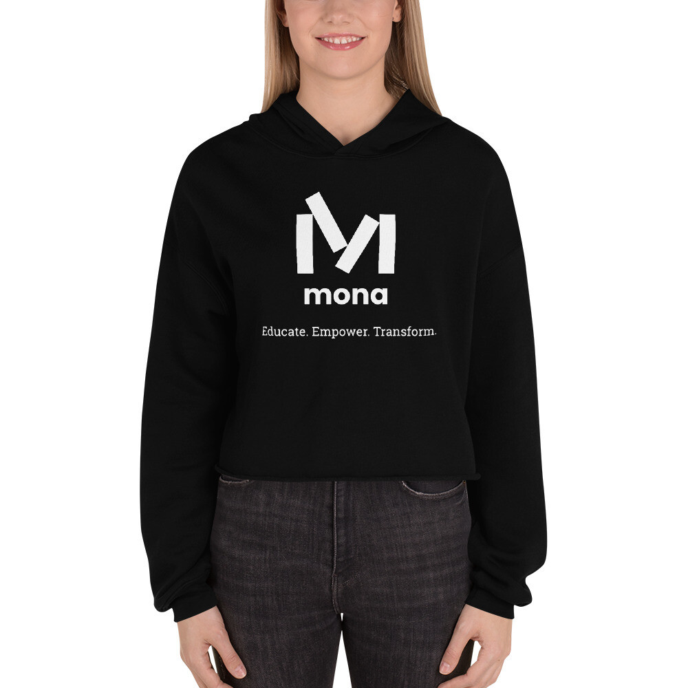 Mona Crop Hoodie, Color: Black, Size: S