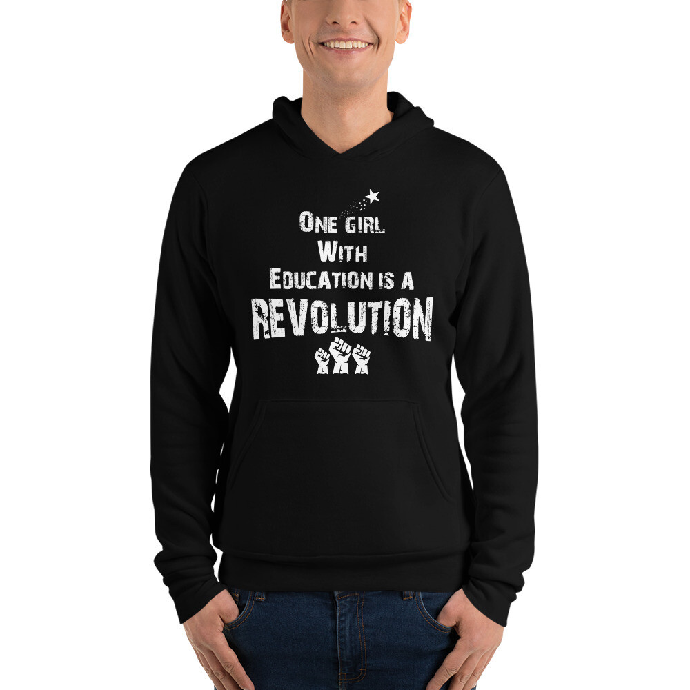 ONE GIRL WITH EDUCATION IS A REVOLUTION - Unisex hoodie, Size: S