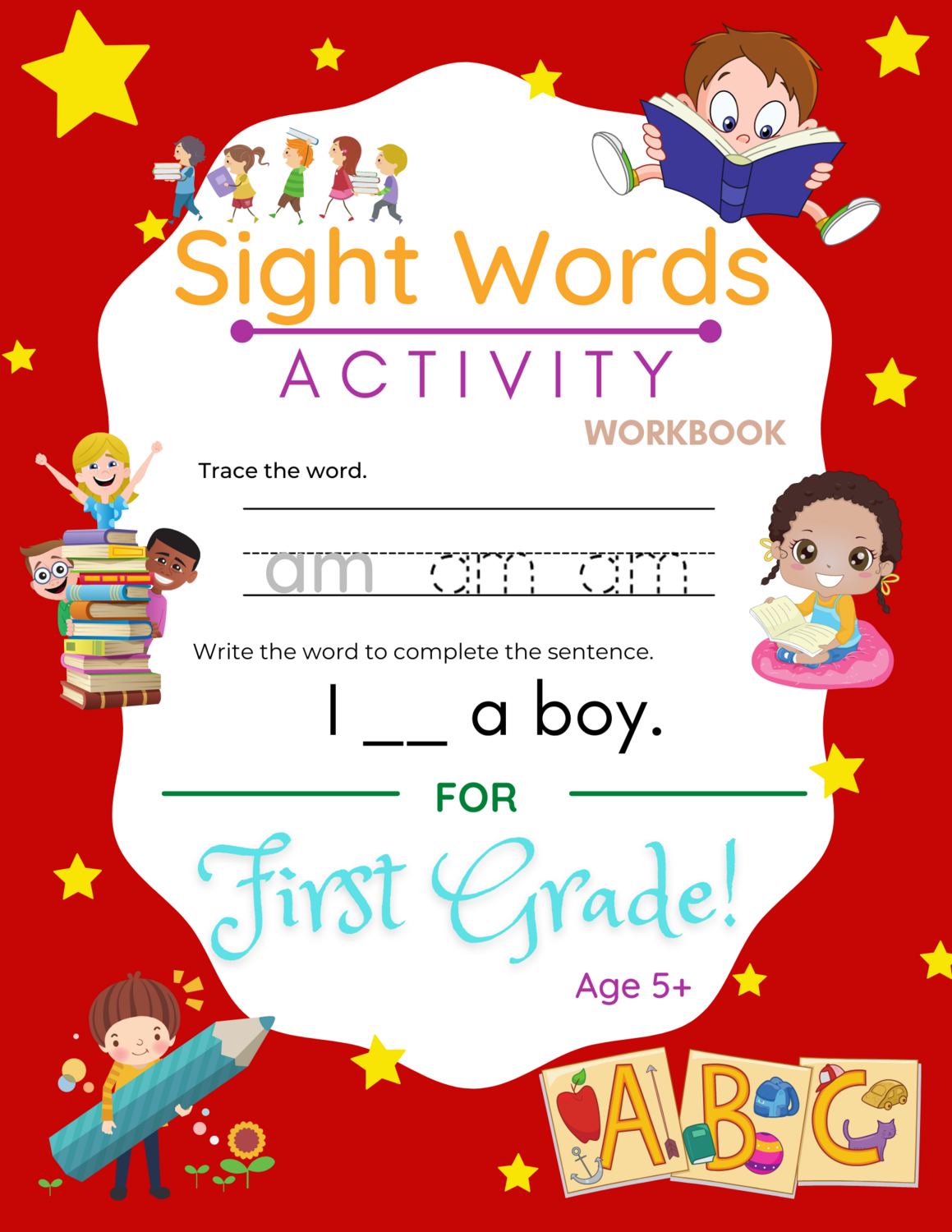 Sight Words Activity Book For First Grade Age 5+