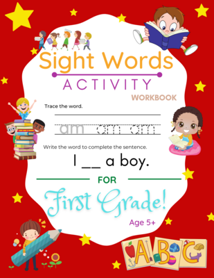 Sight Words Activity Book For First Grade Age 5+