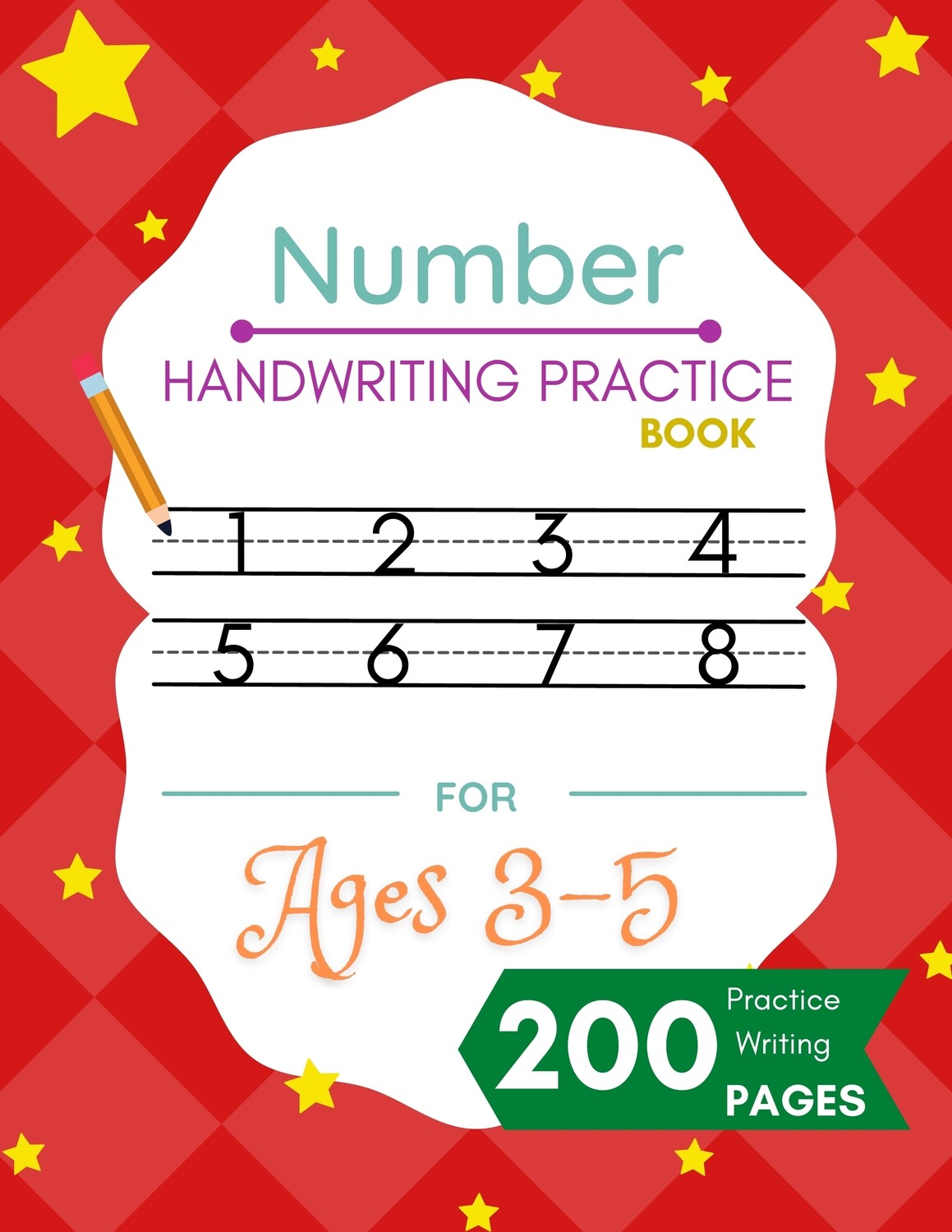 Number Handwriting Practice Book For Ages 3-5