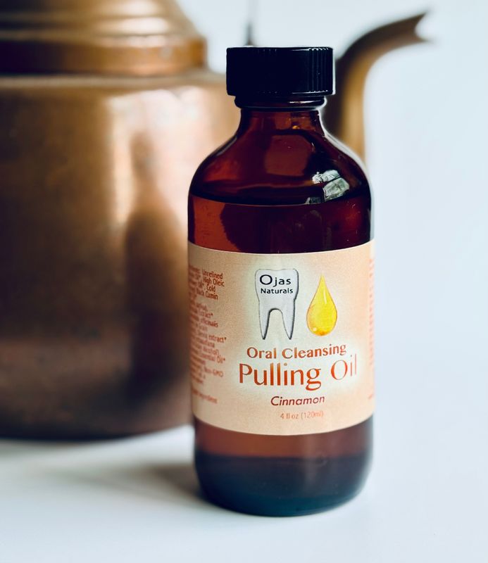 Ayurvedic Pulling Oil Cinnamon - 4oz bottle