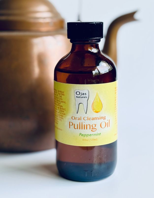 Ayurvedic Pulling Oil Peppermint - 4oz bottle