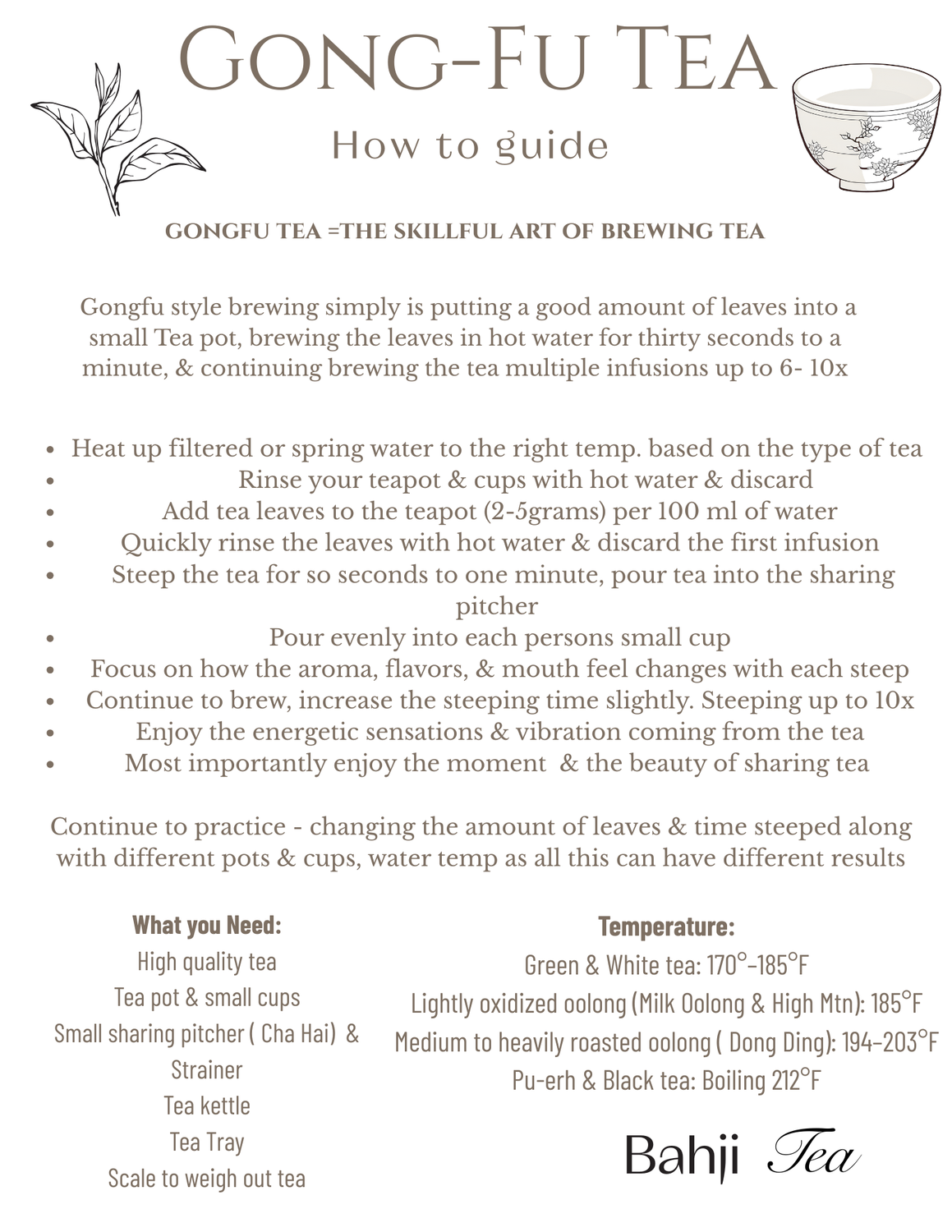 Gong Fu Tea- How to guide (Free)