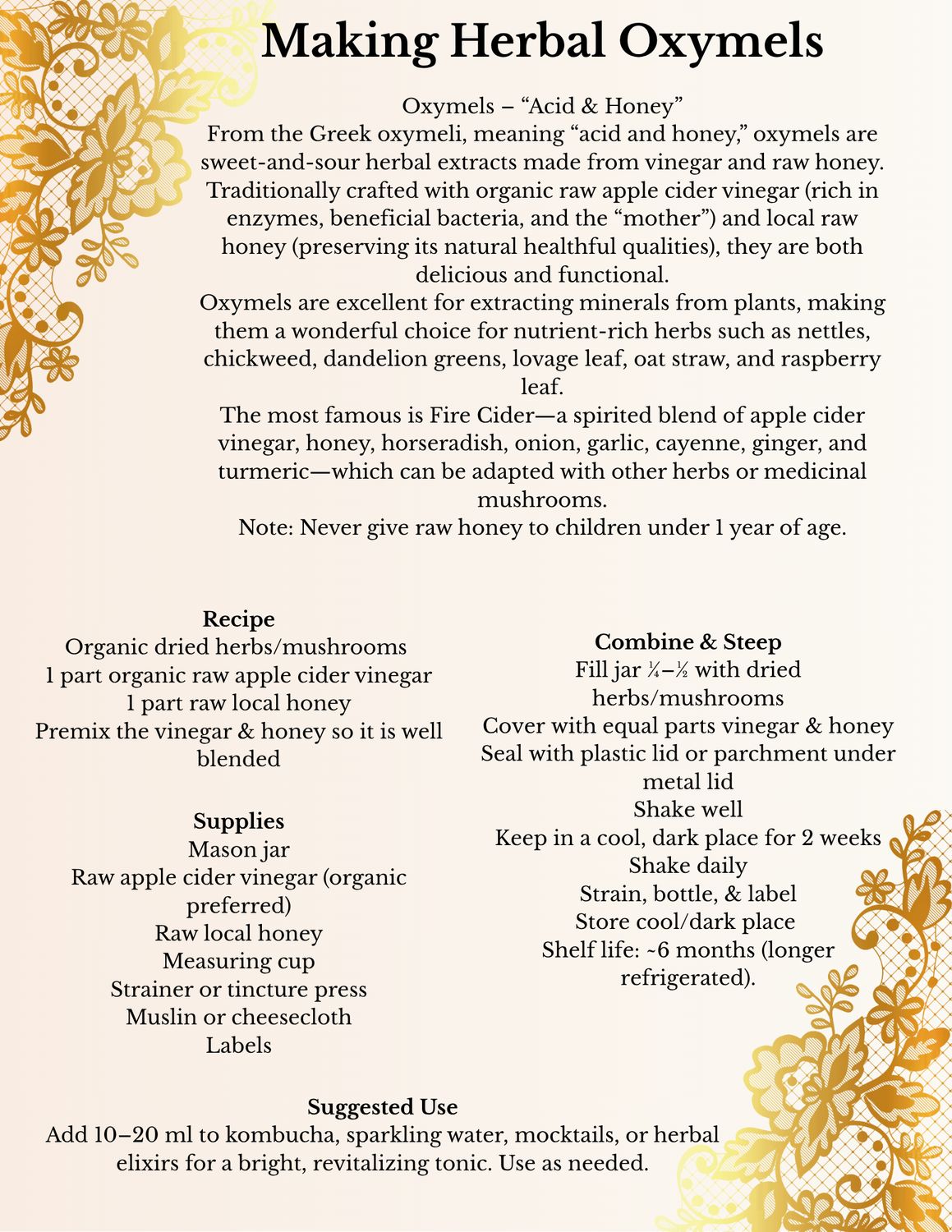 How to make Herbal Oxymels