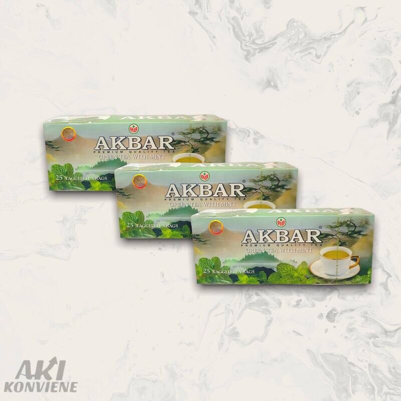 TE AKBAR GREEN TEA  MINT X 25