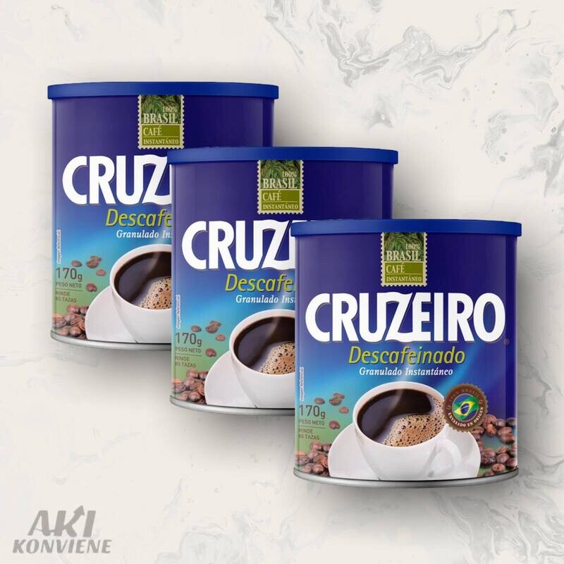 CAFE INSTANTANEO CRUZEIRO DECAF LATA 170 gr.