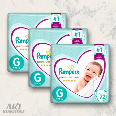 PAÑAL PAMPERS PREMIUM CARE G 72 UN. PAÑAL PAMPERS PREMIUM CARE G 72 UN.