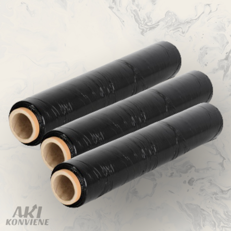 FILM ROLLO PARA PALETIZAR NEGRO 20 MTS