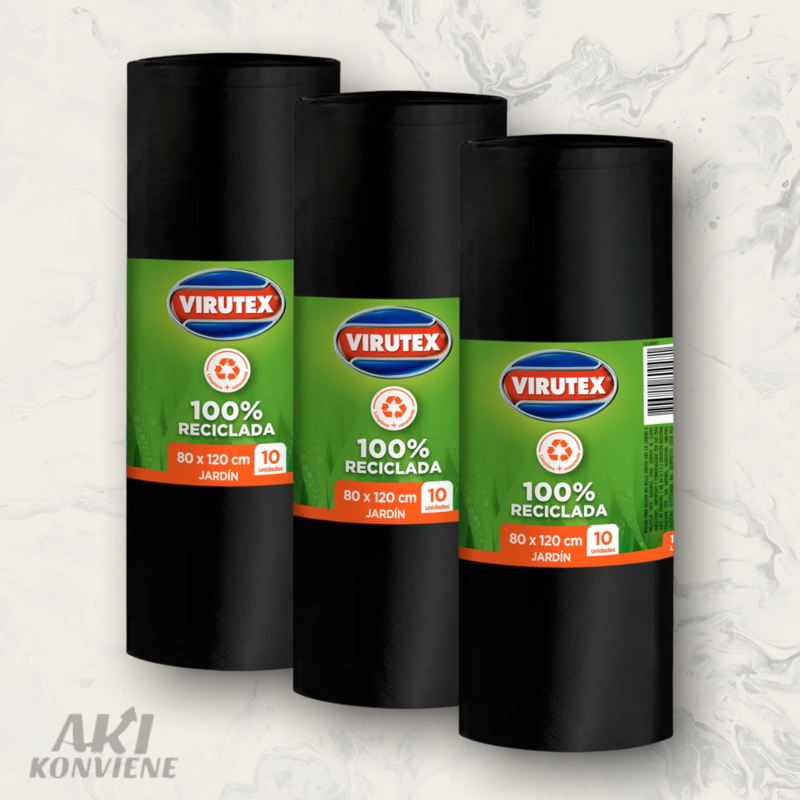 BOLSA BASURA VIRUTEX 80X120 CARGA PESADA X 10 UND
