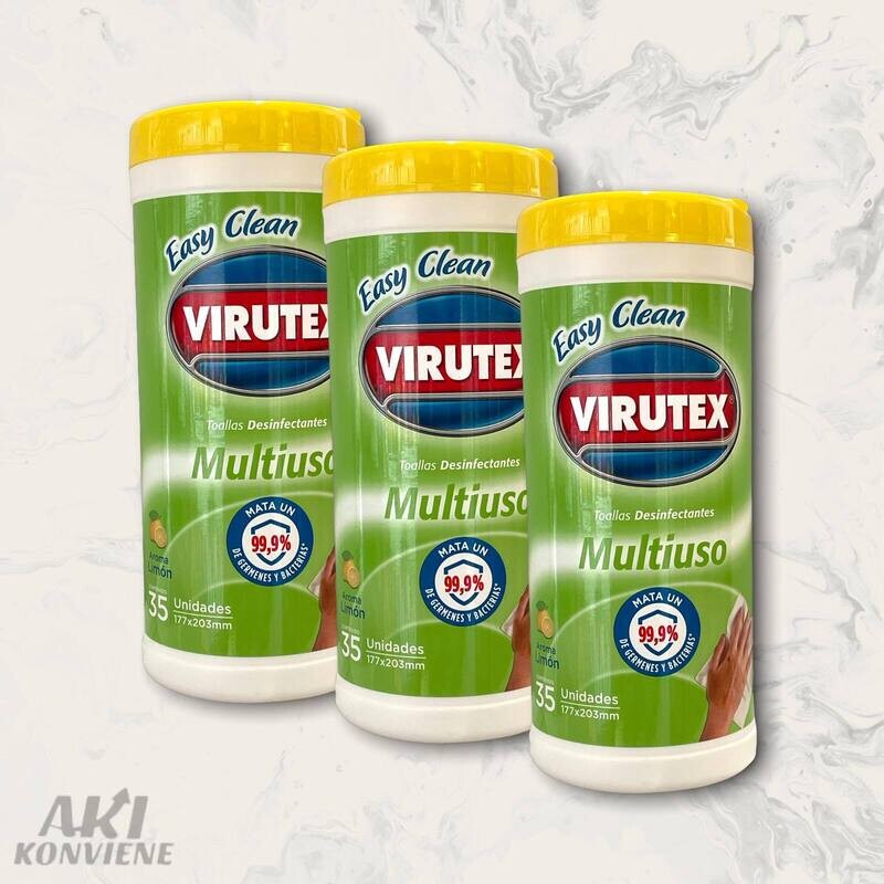 WIPES DESINFECTANTE VIRUTEX LIMON 35 UND