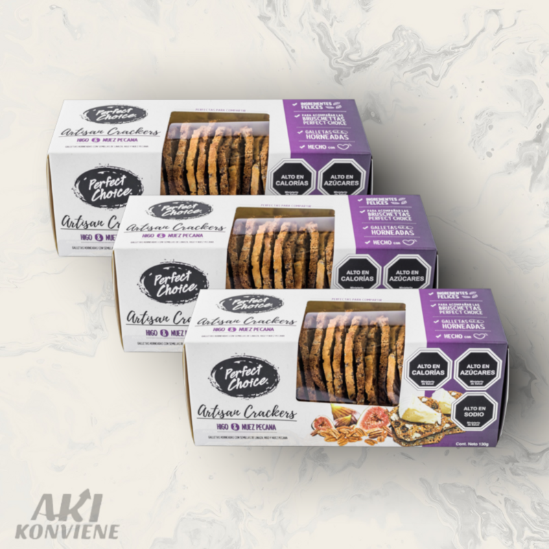 GALLETAS ARTISAN CRACKERS HIGO/NUEZ P.CHOICE 130g