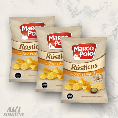 PAPAS RUSTICAS MARCO POLO QUESO Y OREGANO 185 GR
