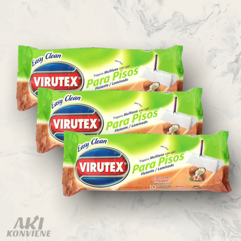 TRAPERO HUMEDO PISOS FLOTANTE / LAMINADO VIRUTEX 10 UND